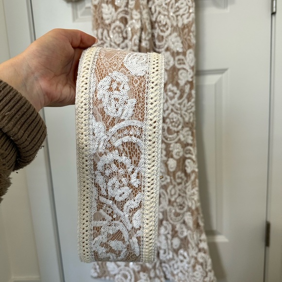 Nadine Merabi Bella White Jumpsuit Size S/M (6) - Picture 6 of 11